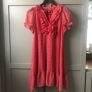 Like New H & M Polka Dot Dress Red and White
